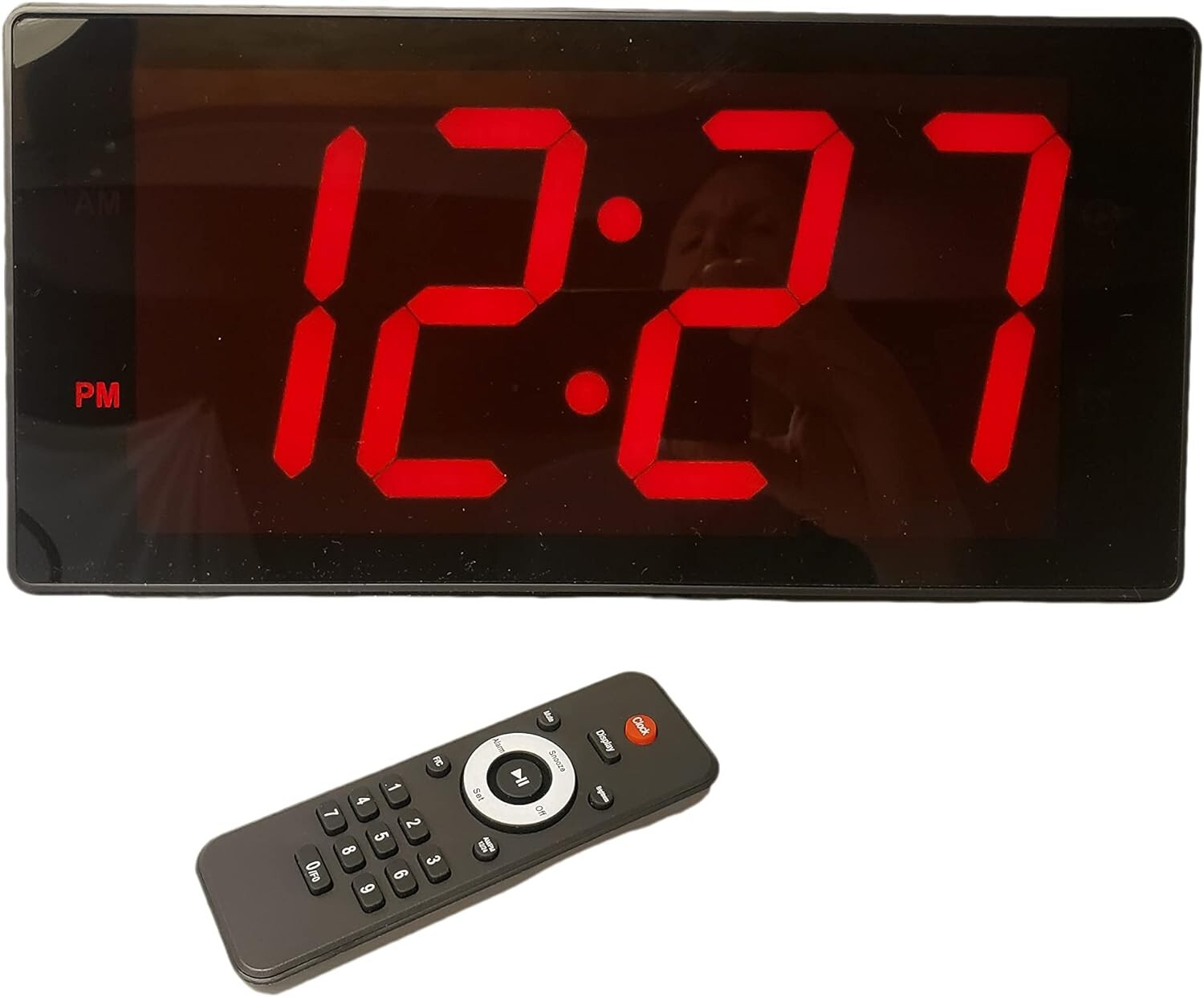 Creative Clock Large Digital Wall Clock  with Remote Control Time and Temp