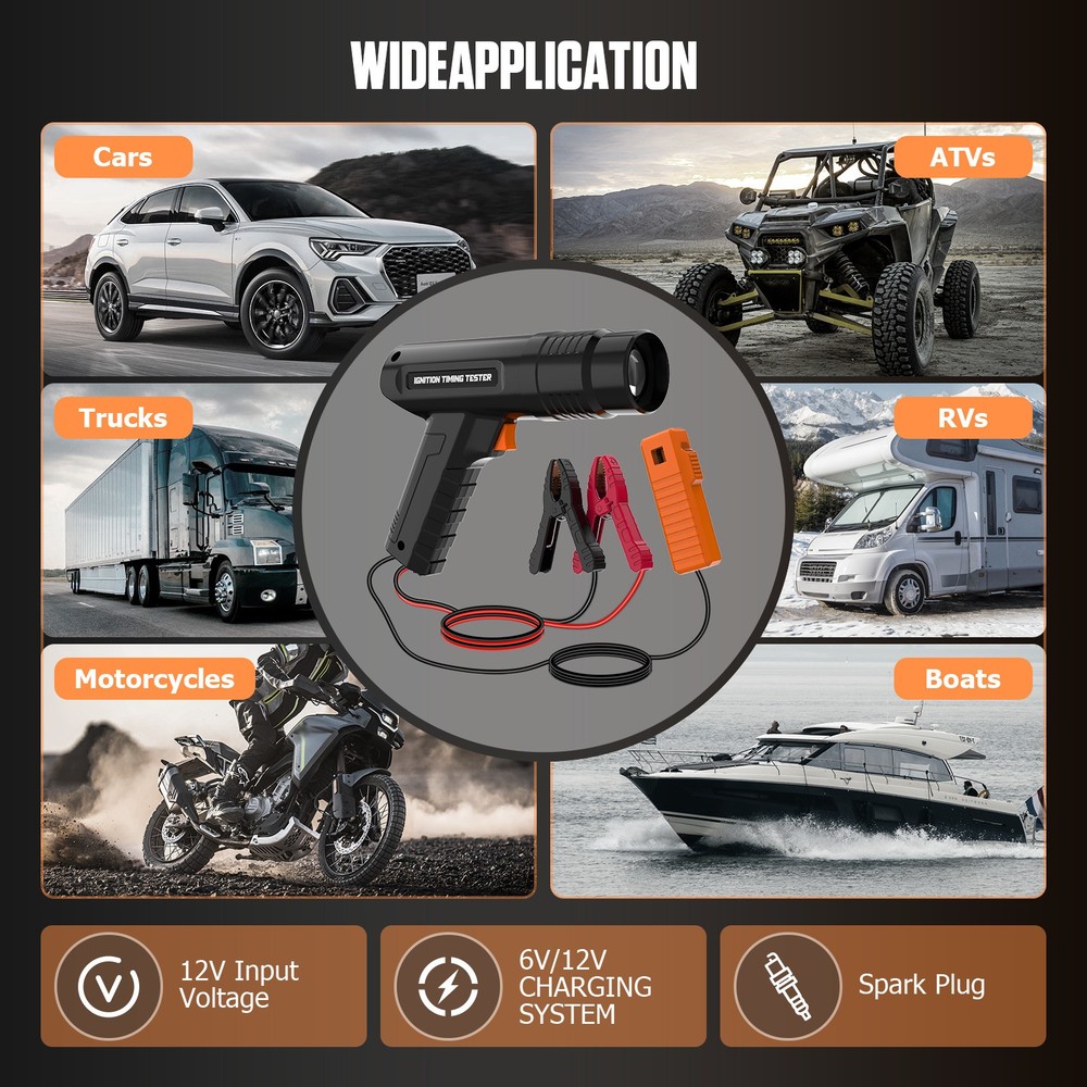 Ignition Timing Light 12V Car Engine Inductive Ignition Timing Gun Strobe Kit