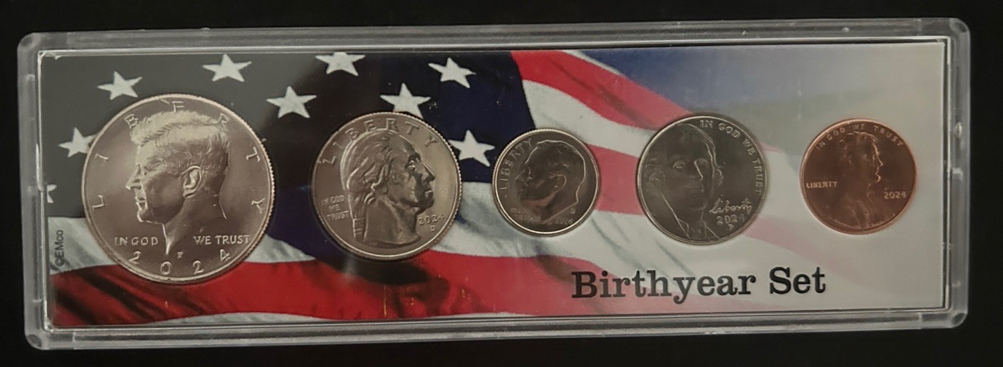 2024 Birth Year Set 5 Bright Uncirculated Coins FREE SHIPPING