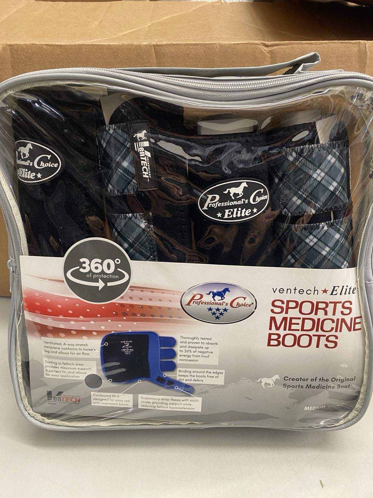 Professional Choice Sport Boots (4pk) Black With Plaid