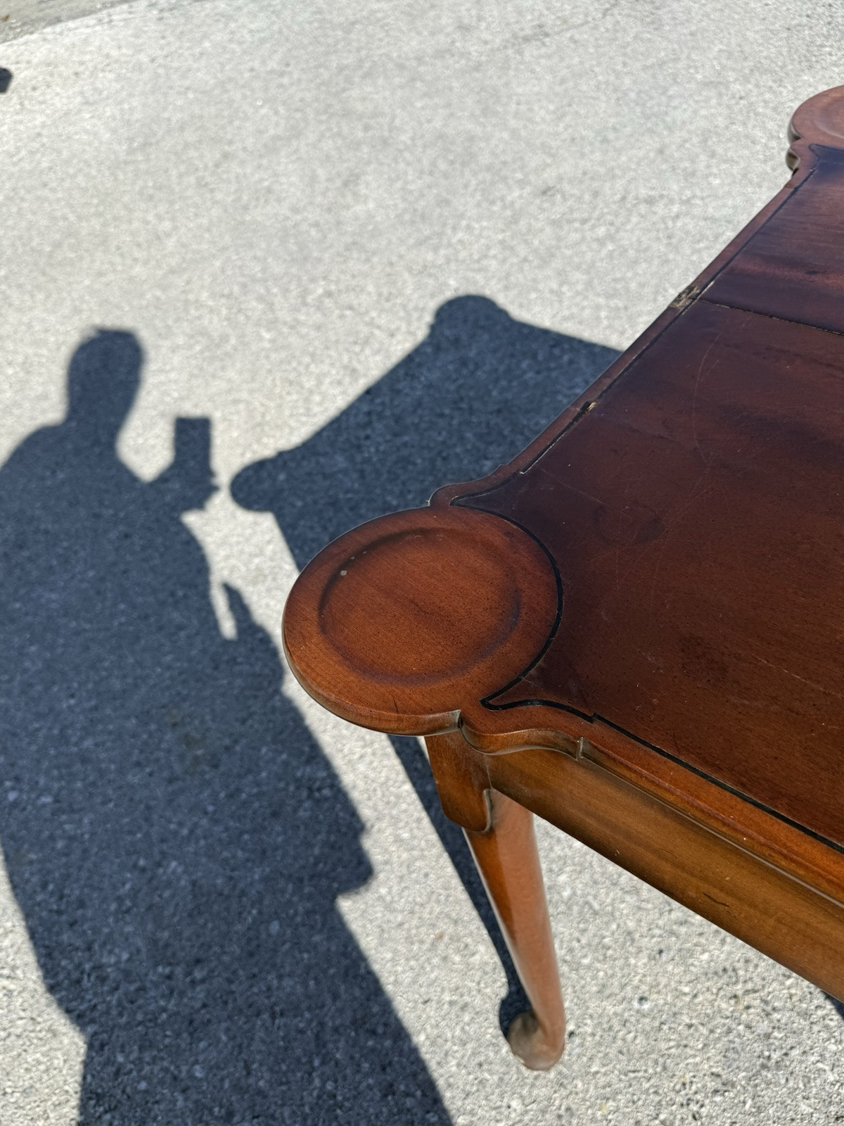 antique 18th century queen anne game card console table 1760s drawer
