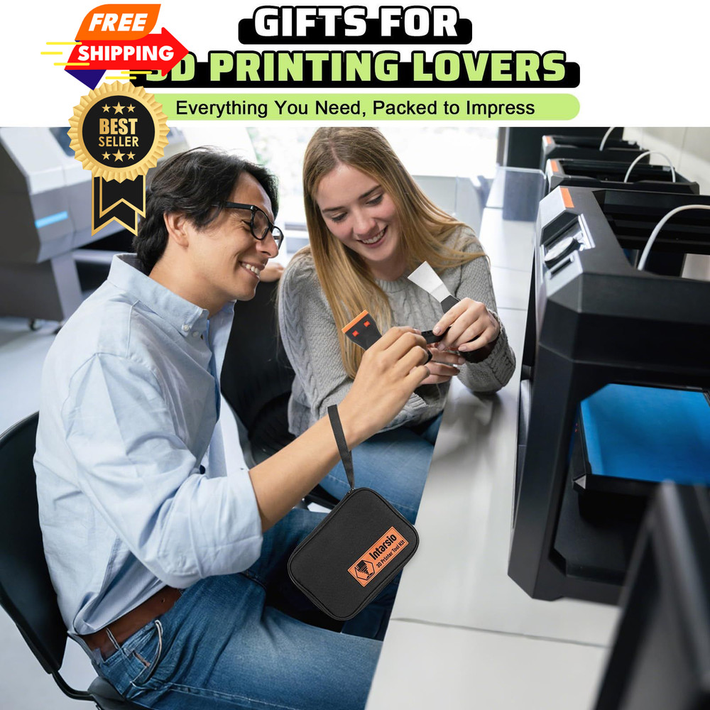 3D Printer Tools Kit, 34pcs Accessories for All FDM/SLA Black