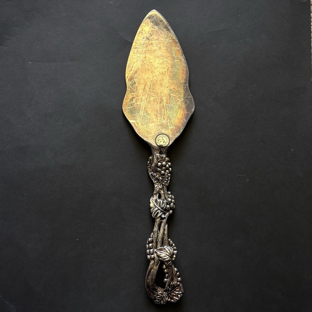 Godinger Silver Art Co Grape Vine Hostess Serving Set 4pc Sticker Patina VTG