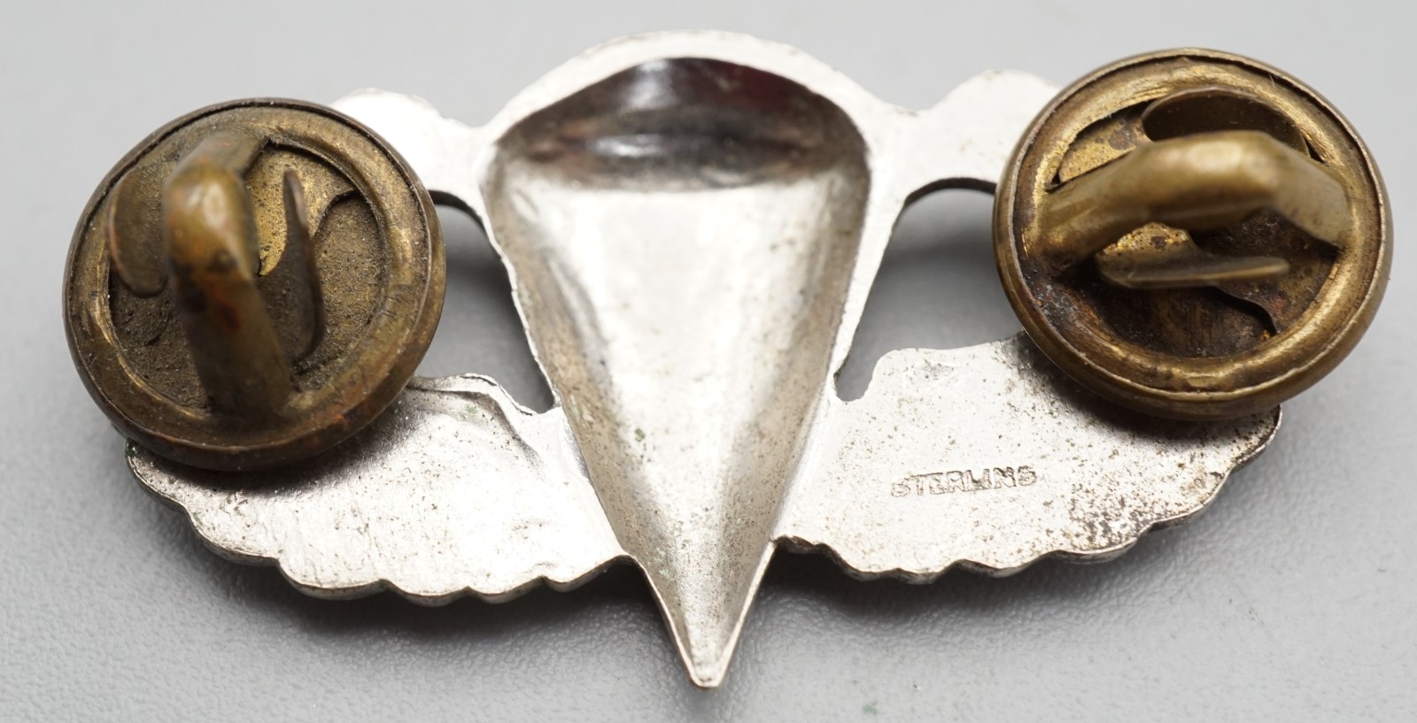 WWII Sterling Army Airborne Paratrooper Jump Wings Badge