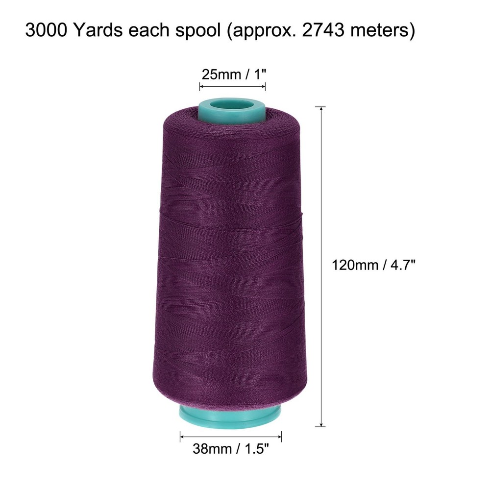 3000 Yards 40S/2 All-Purpose Polyester Sewing Thread Plum