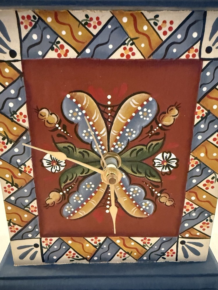 Hand Painted Folk/country Clock