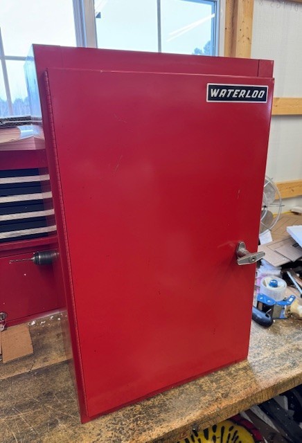 Vintage WATERLOO Side Hanging Toolbox Cabinet Box