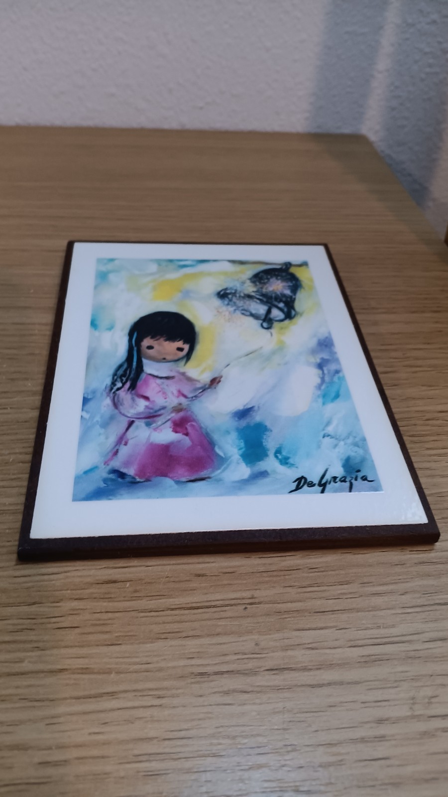 Vintage De Grazia BELL OF HOPE Wall Decor