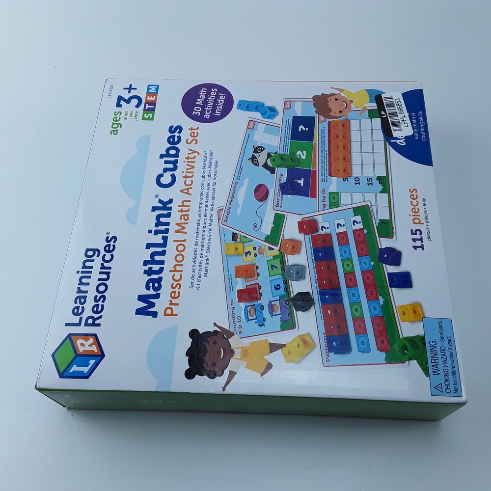 Learning Resources Mathlink Cubes Preschool Math Activity Educational Toy 115-PC