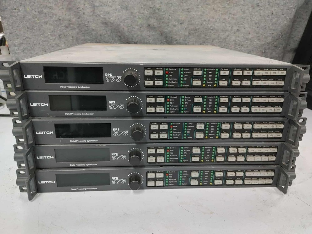 LEITCH DPS-575 9 DIGITAL MULTI CHANNEL PROCESSING SDI SYNCHRONIZER w PAL Option