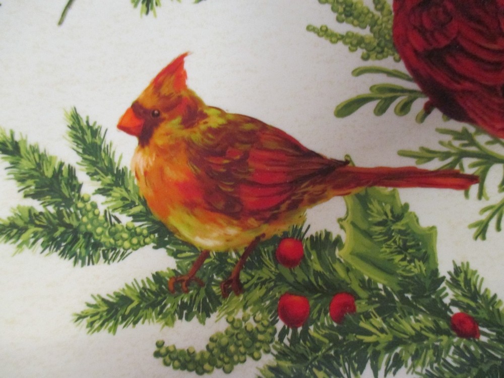 Noble Excellence CARDINAL Rectangular Holiday Platter Tray NIB