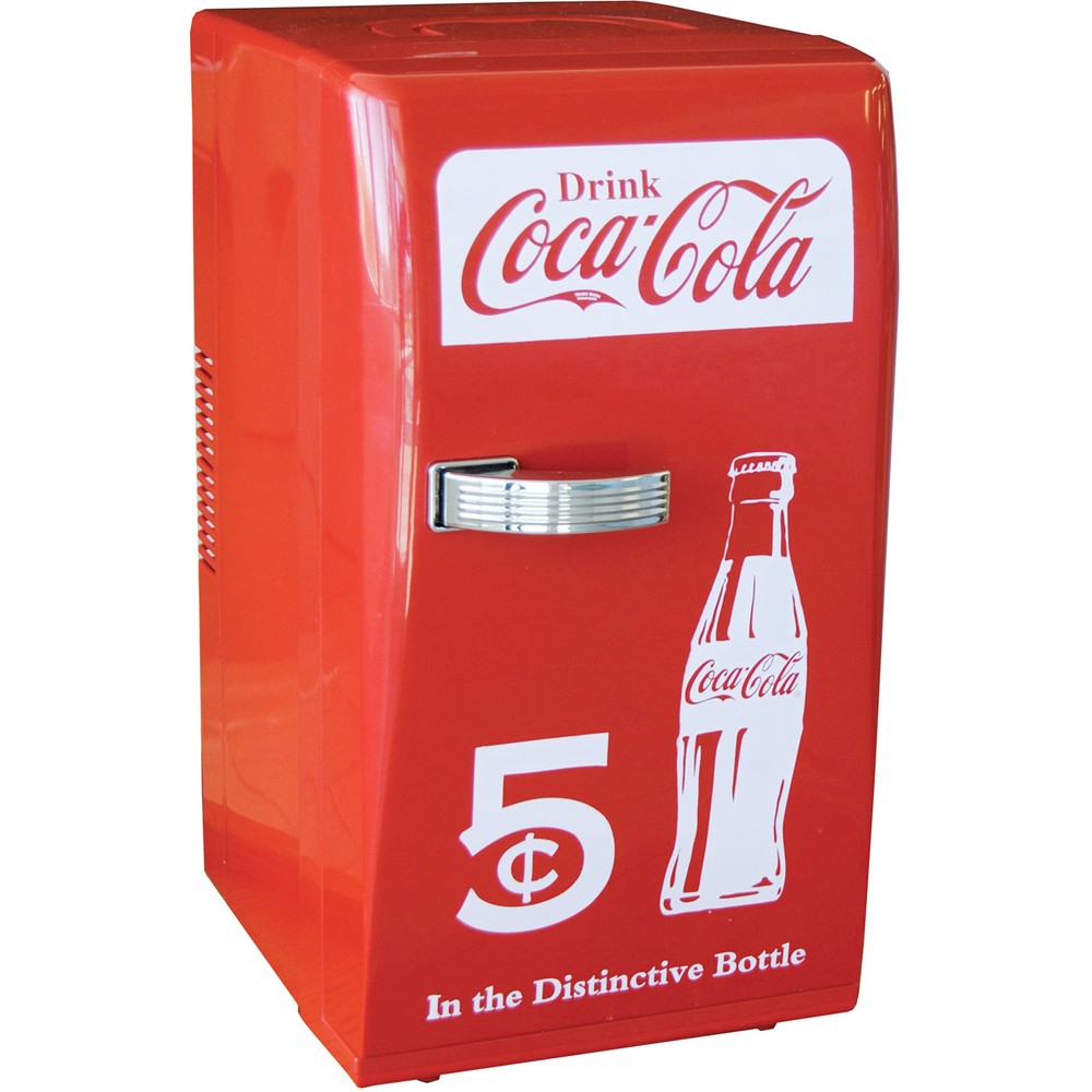 Coca-Cola Retro Mini Refrigerator, Personal Countertop Coke Dorm Compact Fridge