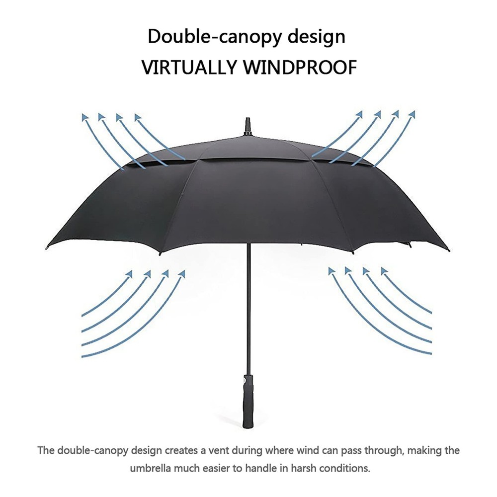 Golf Umbrella 68 Inch Automatic Open Extra Large Double Canopy Vented Pro