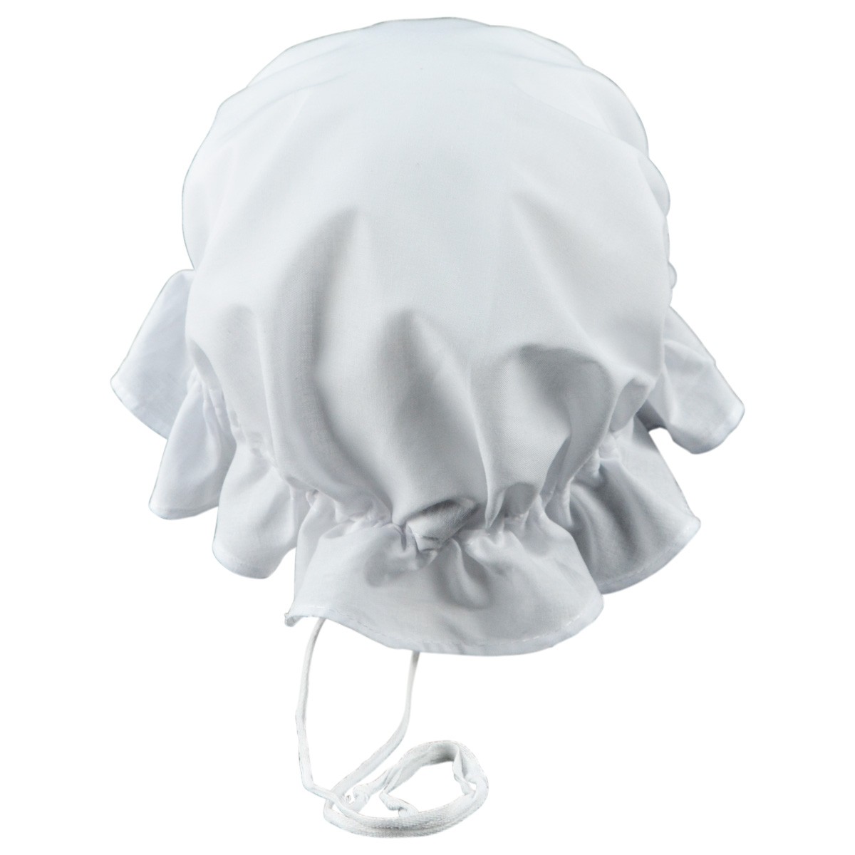 Colonial Amish Mob Cotton Hat Womens White Bonnet Poor Girl/Maid/Pilgrim Costume