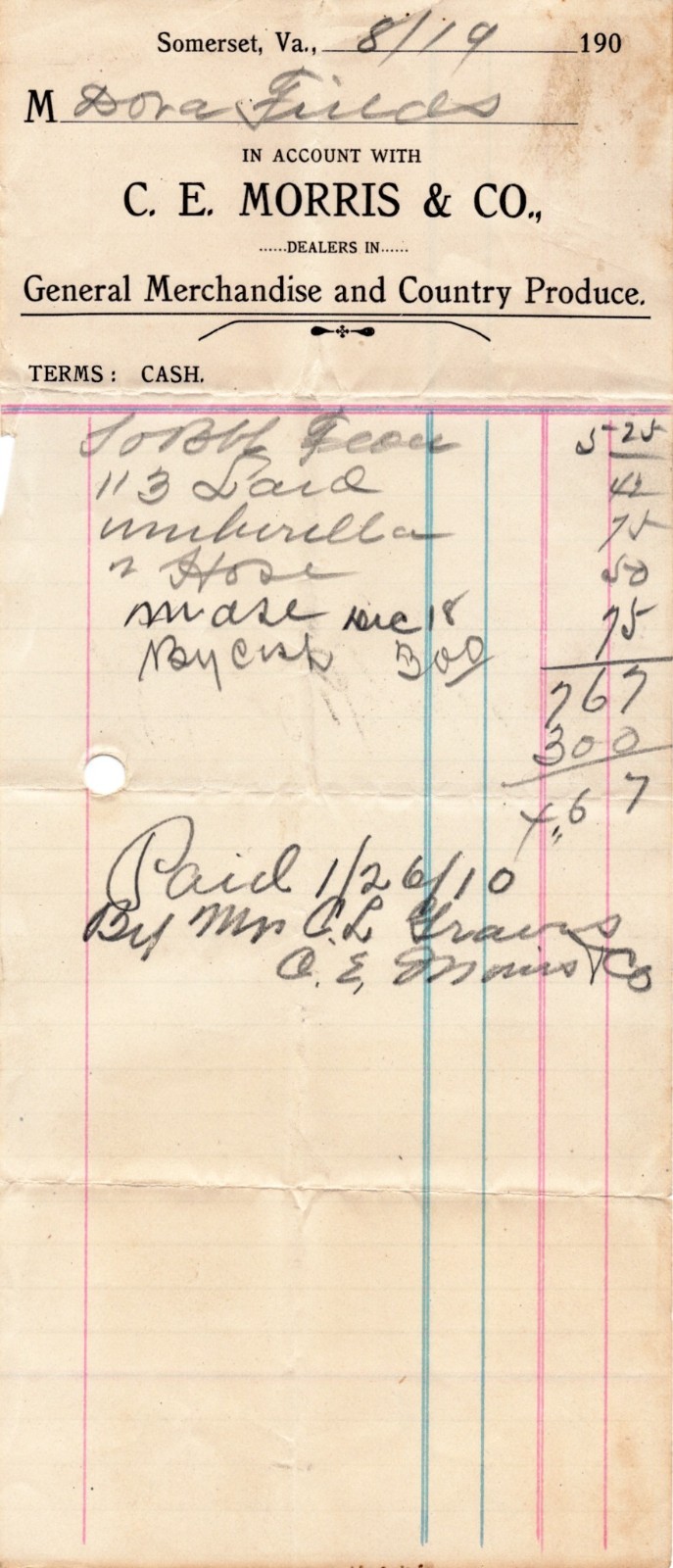 Virginia Ephemera Lot 1870–1920 – Orange, Albemarle, Somerset, Barboursville