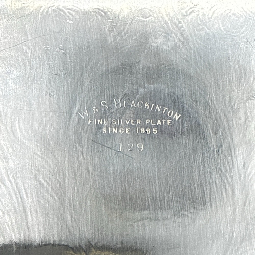 Blackington Silver Plated Oval Serving Tray Footed