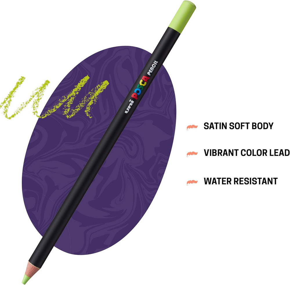 Uni Wax Pastels, Assorted Set, 24 Pack