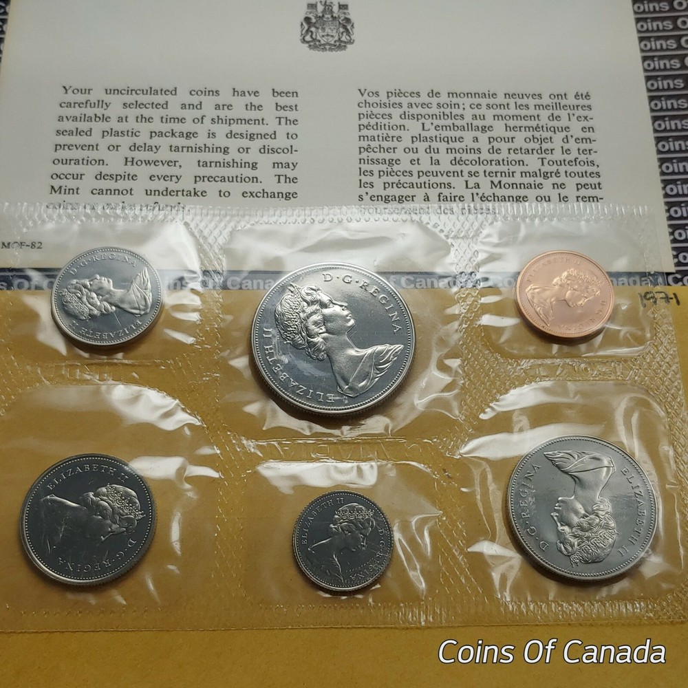 1971 Canada Prooflike 6 Coin Original Set Multiple Sets Available #coinsofcanada