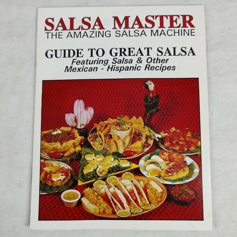 Salsa Master Salsa Maker Guide Recipe Book Booklet - Food Chopper & Processor