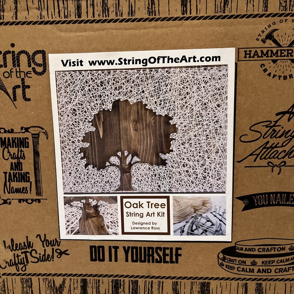 DIY String Art Kit | Oak Tree String Art | DIY Kit Includes All Supplies | Craft