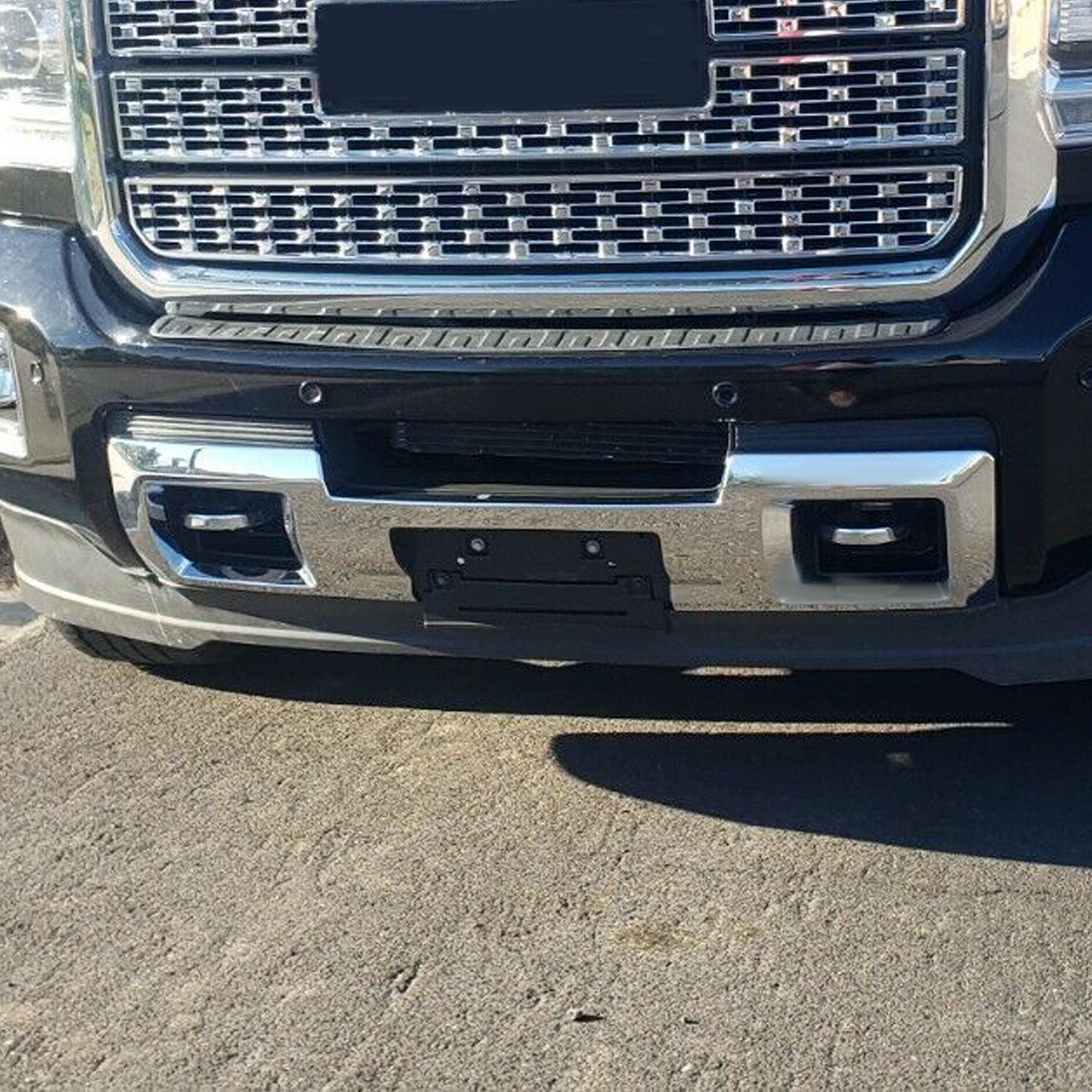 Chrome For GMC Sierra 2500HD 3500HD 2015-2019 Front Bumper Skid Plate Silver