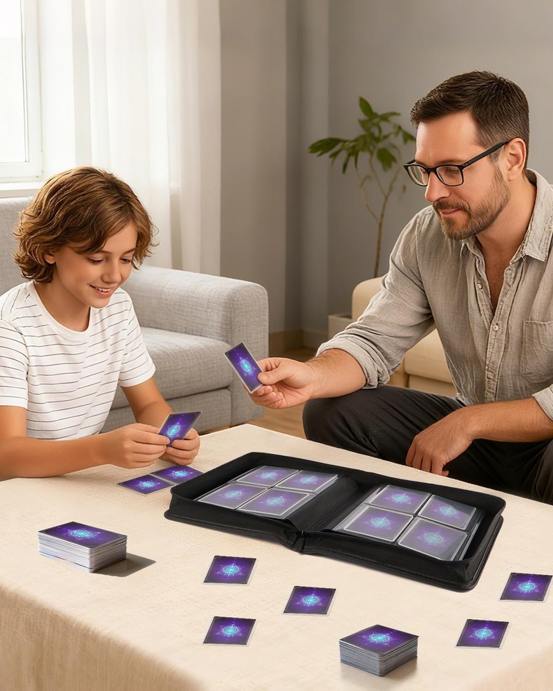 Top Loader Binder 4 Pocket for 144 Toploaders, Side Loading Toploader Binder ...