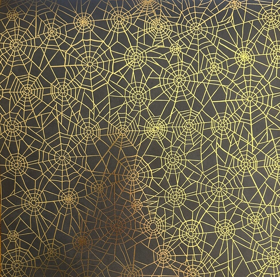 ~ HALLOWEEN ~ 12x12 SCRAPBOOK CARDSTOCK PAPER PAD 48 LOT *MARTHA STEWART* FOIL