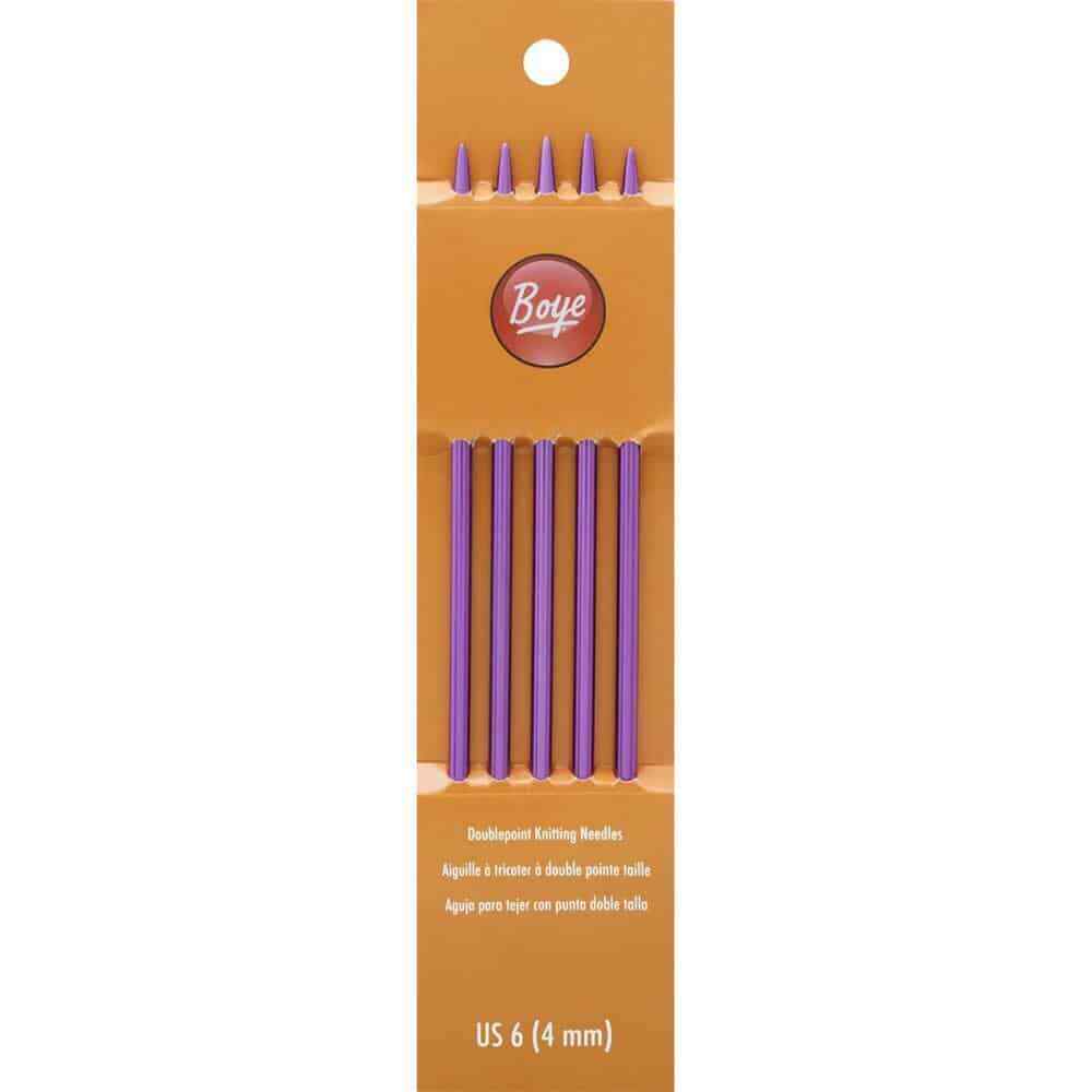 BOYE Size 6, Double Point Knitting Needles, Set of 5