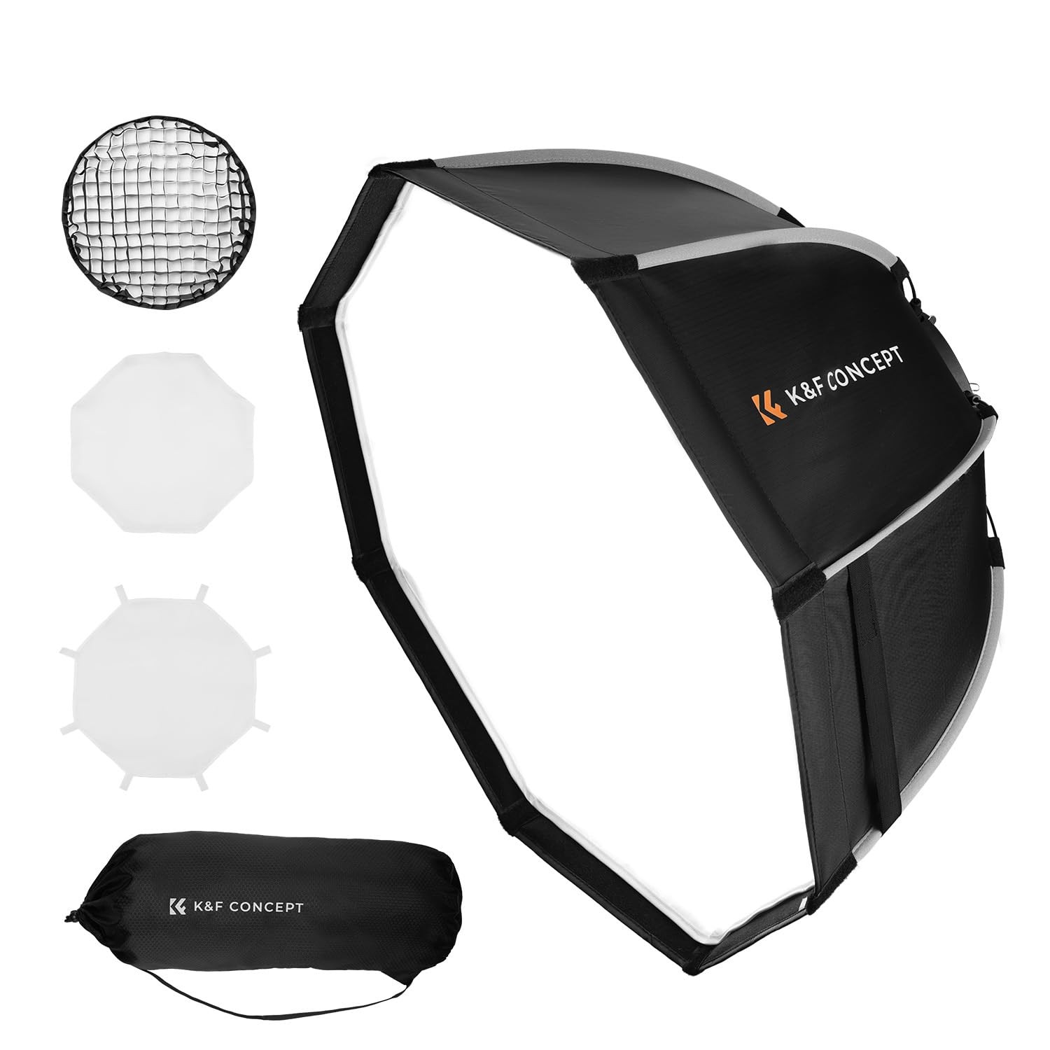 35''/90cm Octagonal Softbox, Quick Release Bowens Mount Softbox with Honeycom...