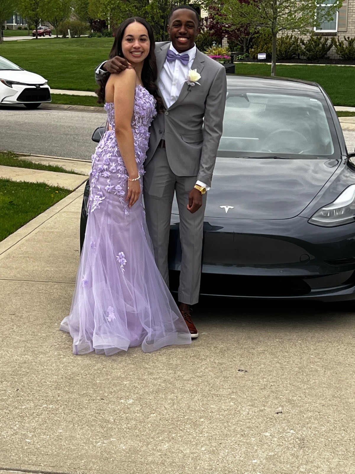 Ladivine by Cinderella CD995 lavender mermaid prom dress - sz 6