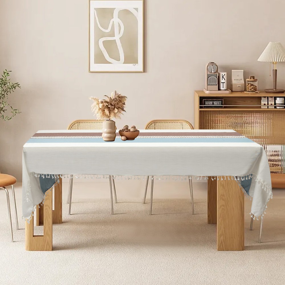 Rectangle Table Cloths Rustic Tablecloth Table Cover Waterproof 140*300cm US