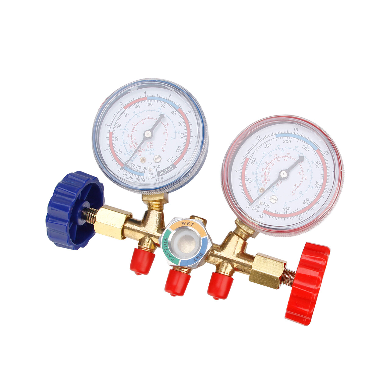 Air Vacuum Pump HVAC A/C AC Manifold Gauge Set 3 Color Service Charging Hose