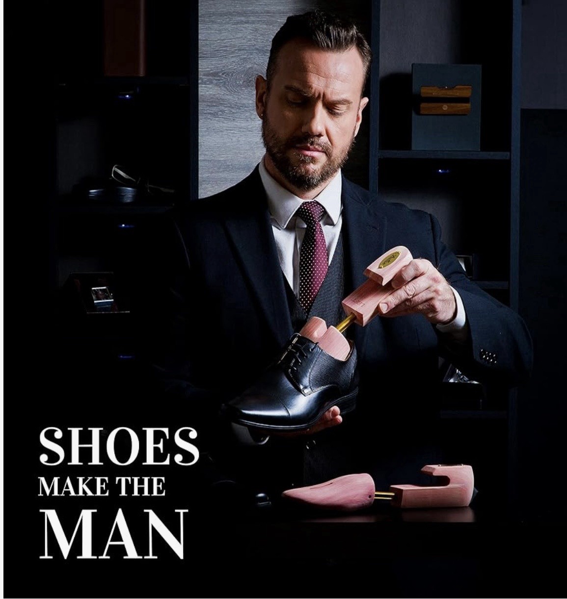 4 Pairs Cedar Shoe Tree - Shoe Trees for Men&Women, Sneakers, Widener&Shaper