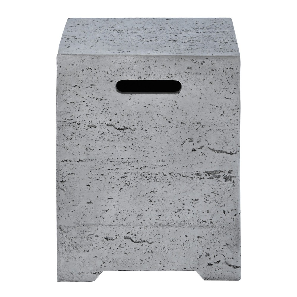 41.9'' Rectangular Outdoor Fire Pit & Propane Tank Stand Set