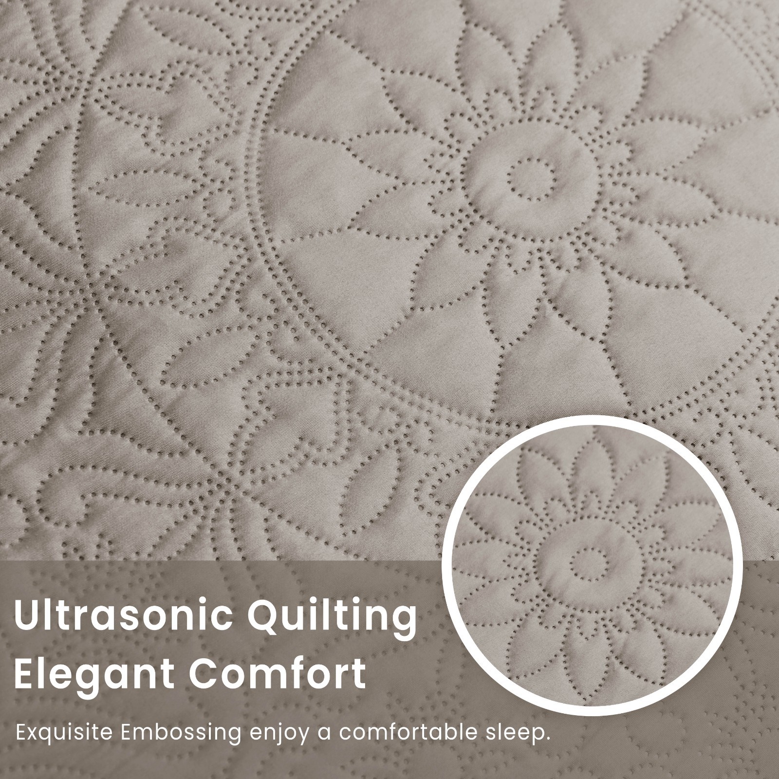 Floral Bedspread Bedding Set 3 Piece Coverlet Lightweight Bed Throw Queen King