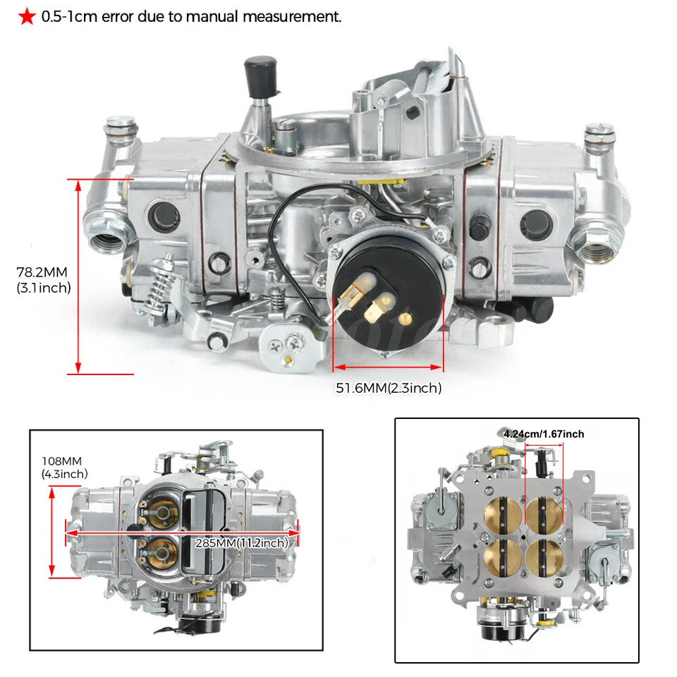 Carburetor For 4150 Holley Brawler 4 Barrel 650 CFM Double-Pumper Electric Choke