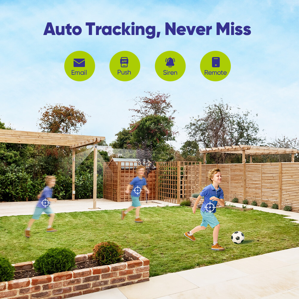 SANNCE 8CH 4K NVR 8MP POE Security Camera System PT Auto Tracking Two Way Audio