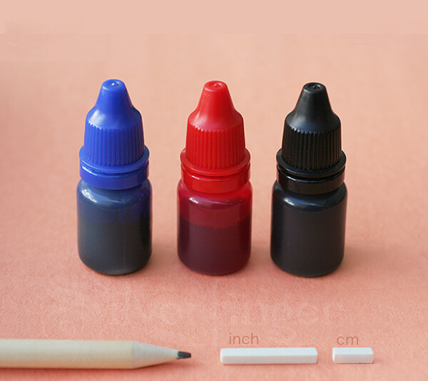 x3 Bottles REFILL INK 30ml for Self-Inking Stamps Hand Stampers Squeeze Bottles