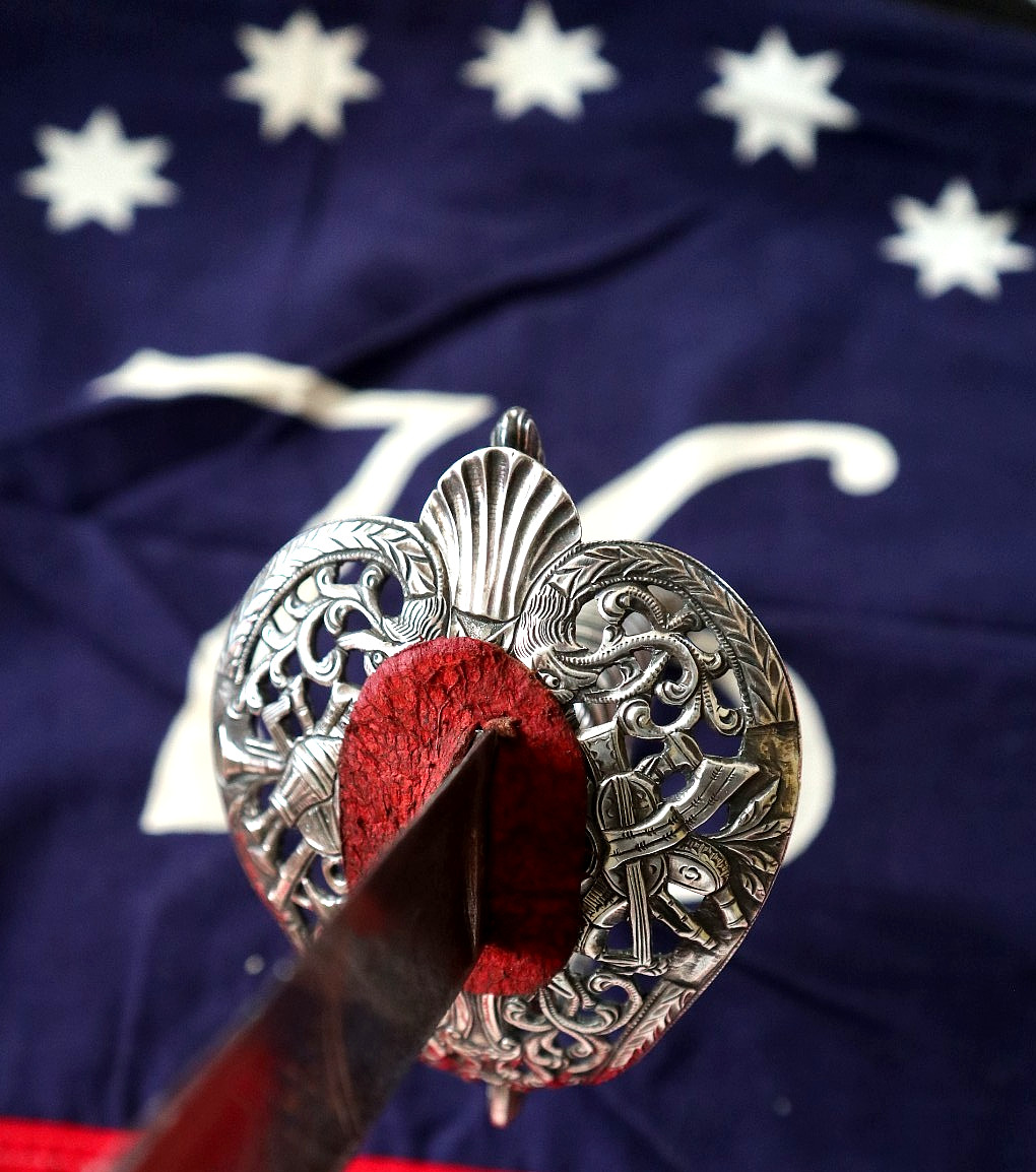 FRENCH INDIAN WAR REVOLUTIONARY WAR SILVER HILT SMALL SWORD HALLMARKED 1762