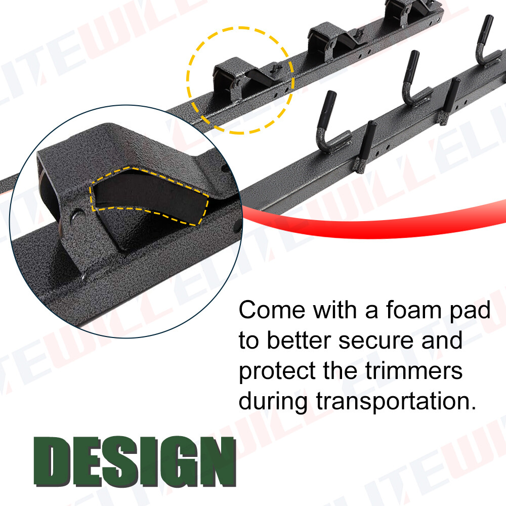 ELITEWILL 3 Place Weedeater Rack & 2 Place Backpack Blower Rack for Open Trailer