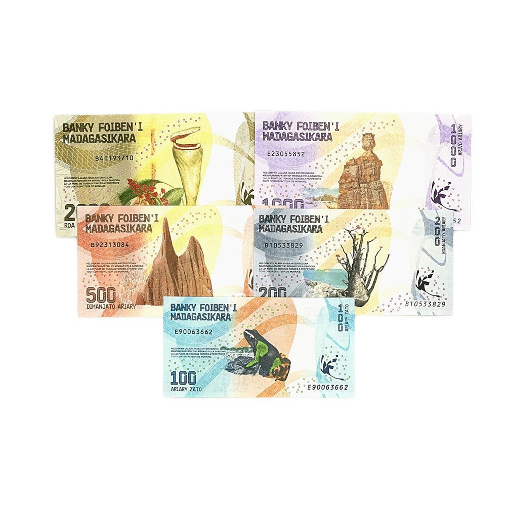 Set of 5 diff. Madagascar AU-Unc.