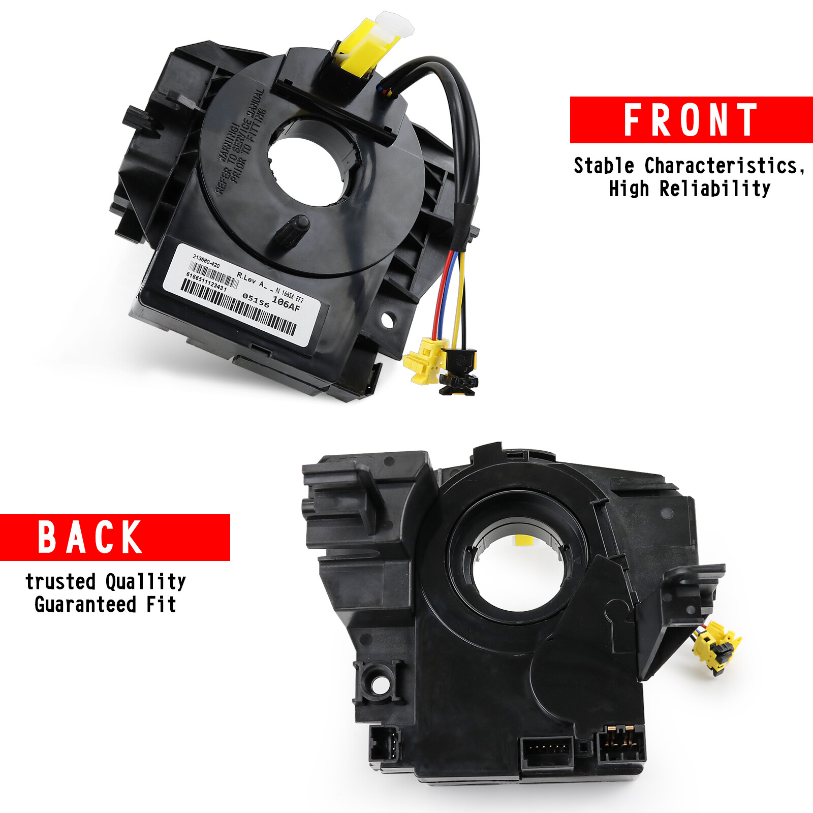 Clock Spring With Angle Sensor Steering Wheel For Jeep Wrangler JK 2007-2018