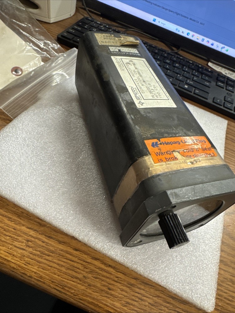 Gyrosyn Compass Indicator Gauge Sperry Flight Systems Model C6L bin12