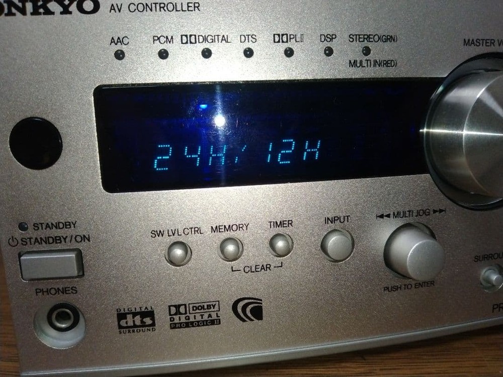 Onkyo PR-155SPX AV Controller Processor Powers On Untested Silver Japan