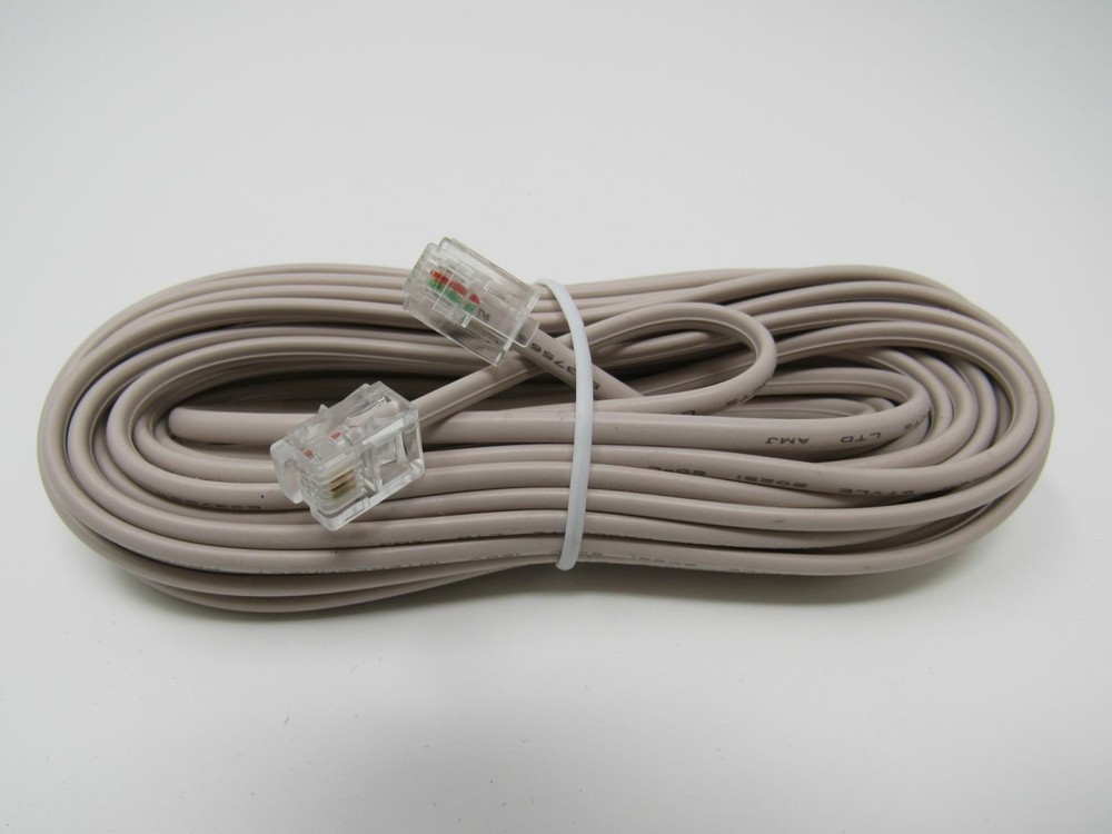 Standard Phone Cord Cable RJ-11 25 ft
