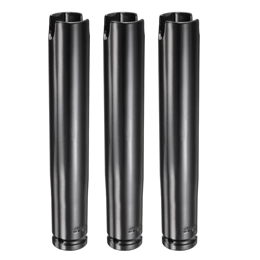 3pcs 6-Point Slotted Deep Impact Socket 1/2" Drive 24mm Socket 7.6" Long
