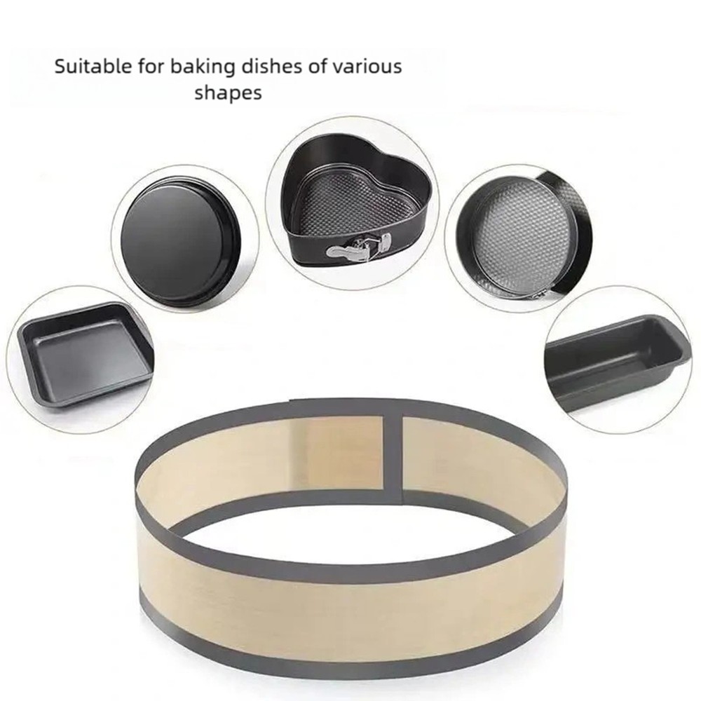 2Pcs Round and Rectangle Silicone Baking Mat Set Prevent Cake from Sticking