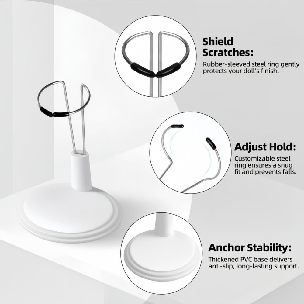 1 Pack Acrylic Display Case with Doll Stand Holder for Blind Box, Clear Stack...