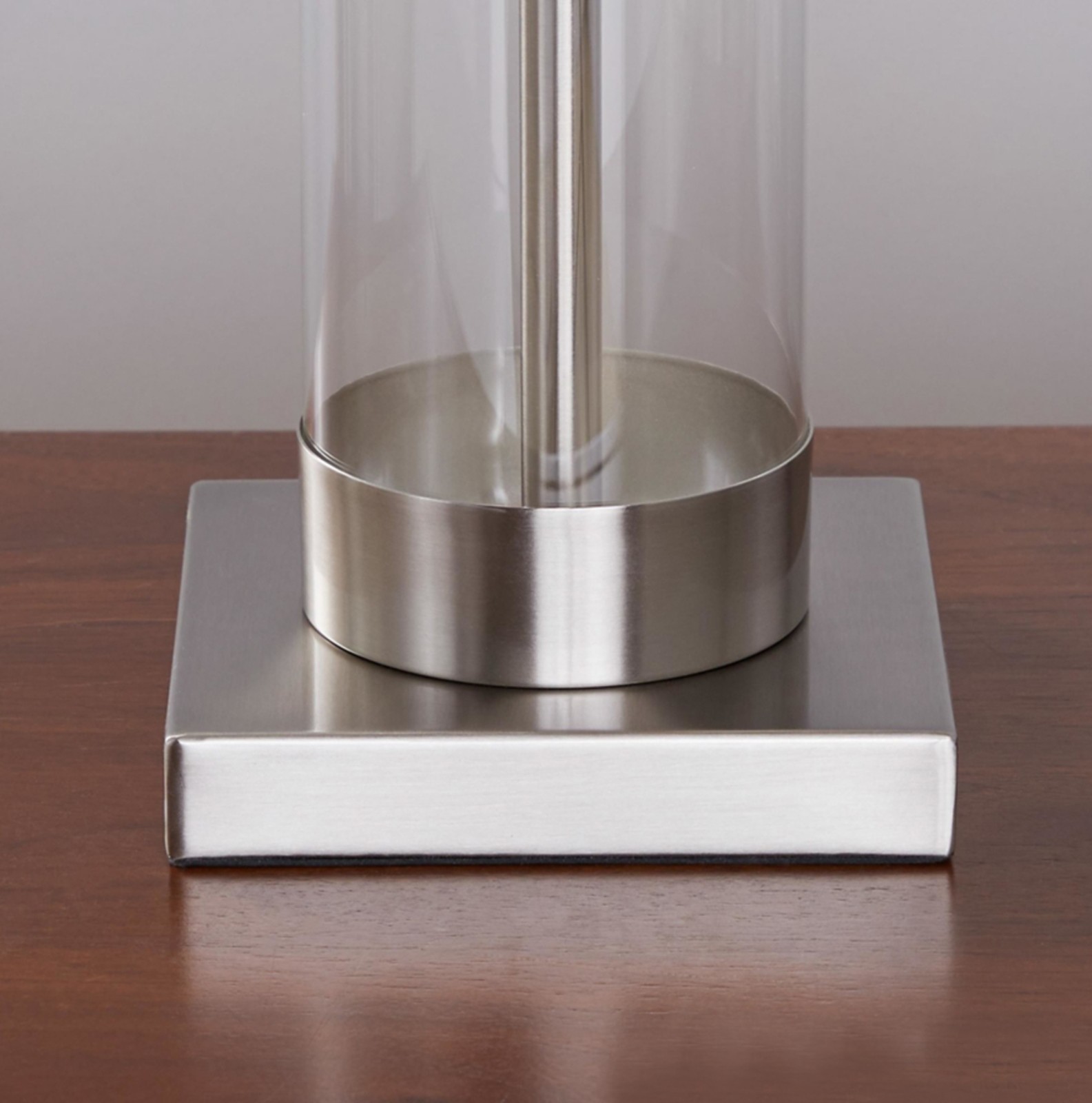 SET OF 2 LumiSource Glacier Table Lamp Clear Glass Bedroom Living Room Lamp