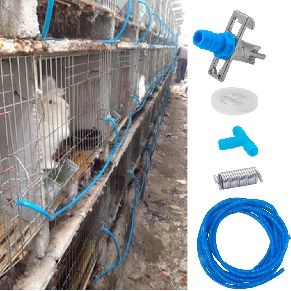 Upgrade Automatic Rabbit Watering Kit Include 12 Nipple Drinker Feeders 32 Fe...